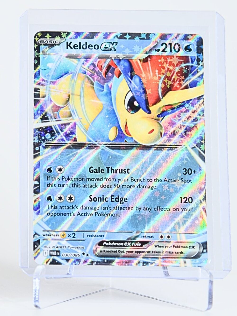 Pokemon Card Keldeo 030/086 EX Double Rare Holo White Flare